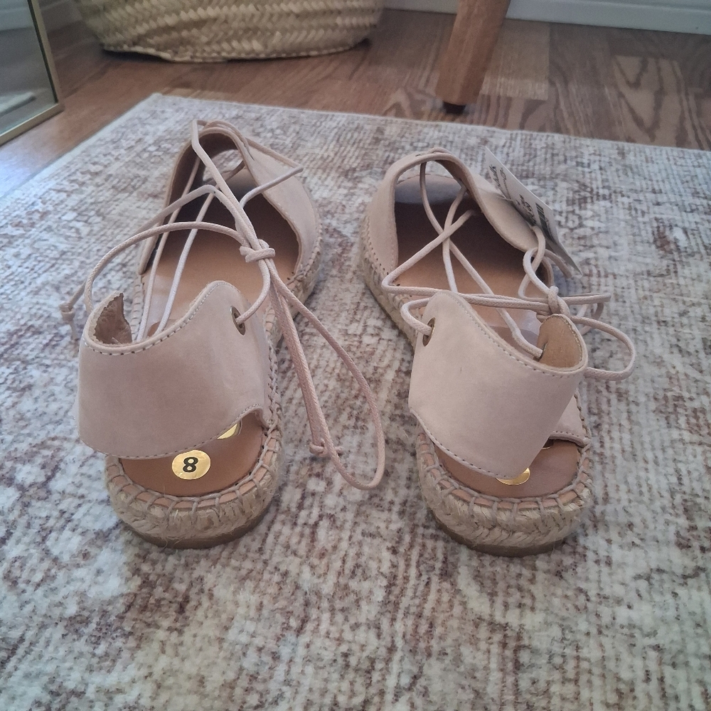 🆕️🌺 Kanna Made In Spain Leather Espadrille Lace-up Sandals 8 / 39 🌺🆕️ - Picture 3 of 6